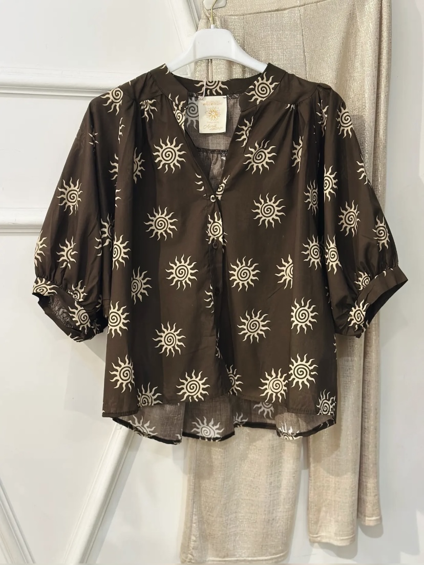 CHEMISE SOLEIL BOHEME CHOCOLAT - APRIL VINTAGE