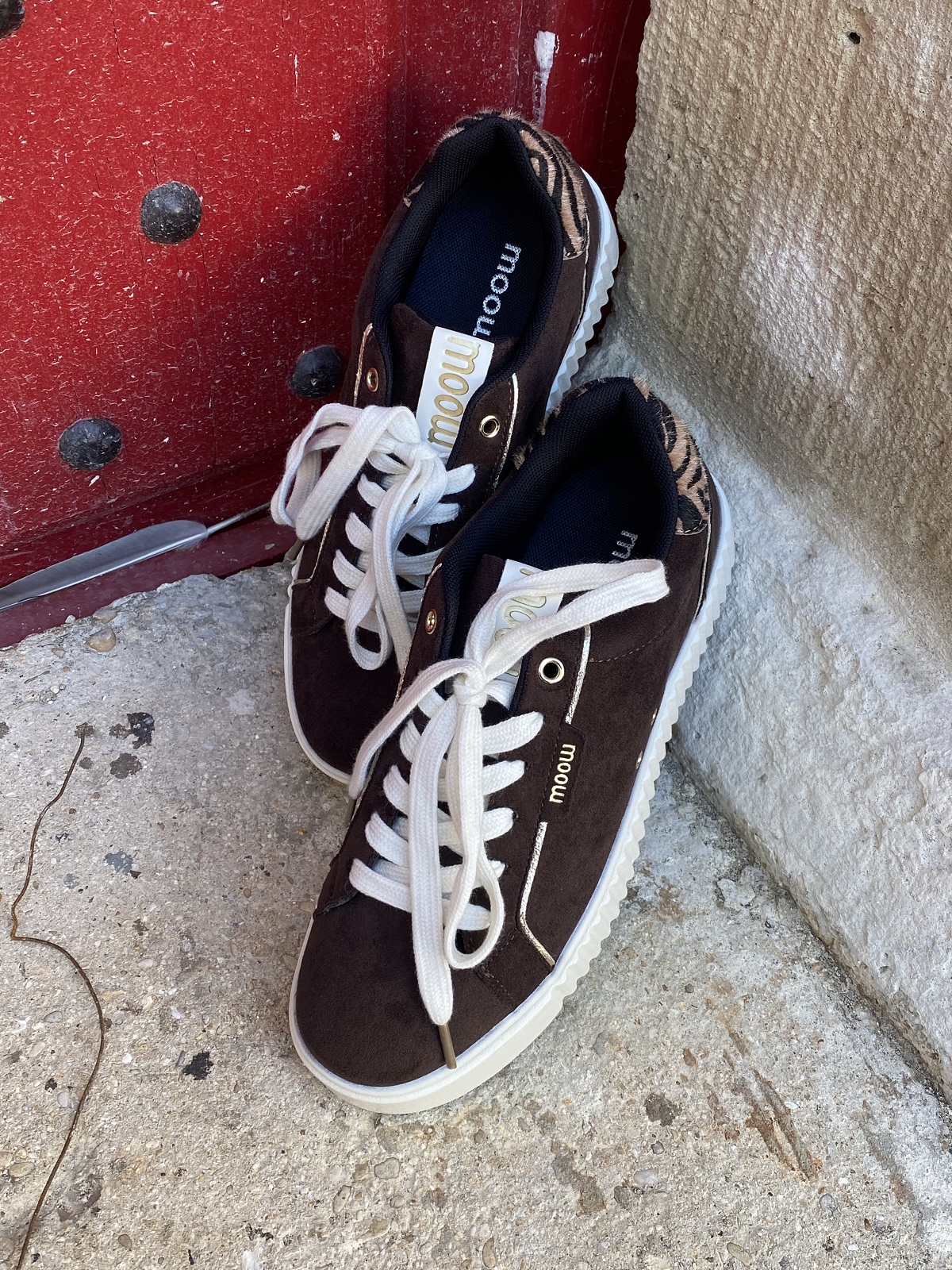 BASKETS VANESSA A LACETS CHOCOLAT - MOOW 4