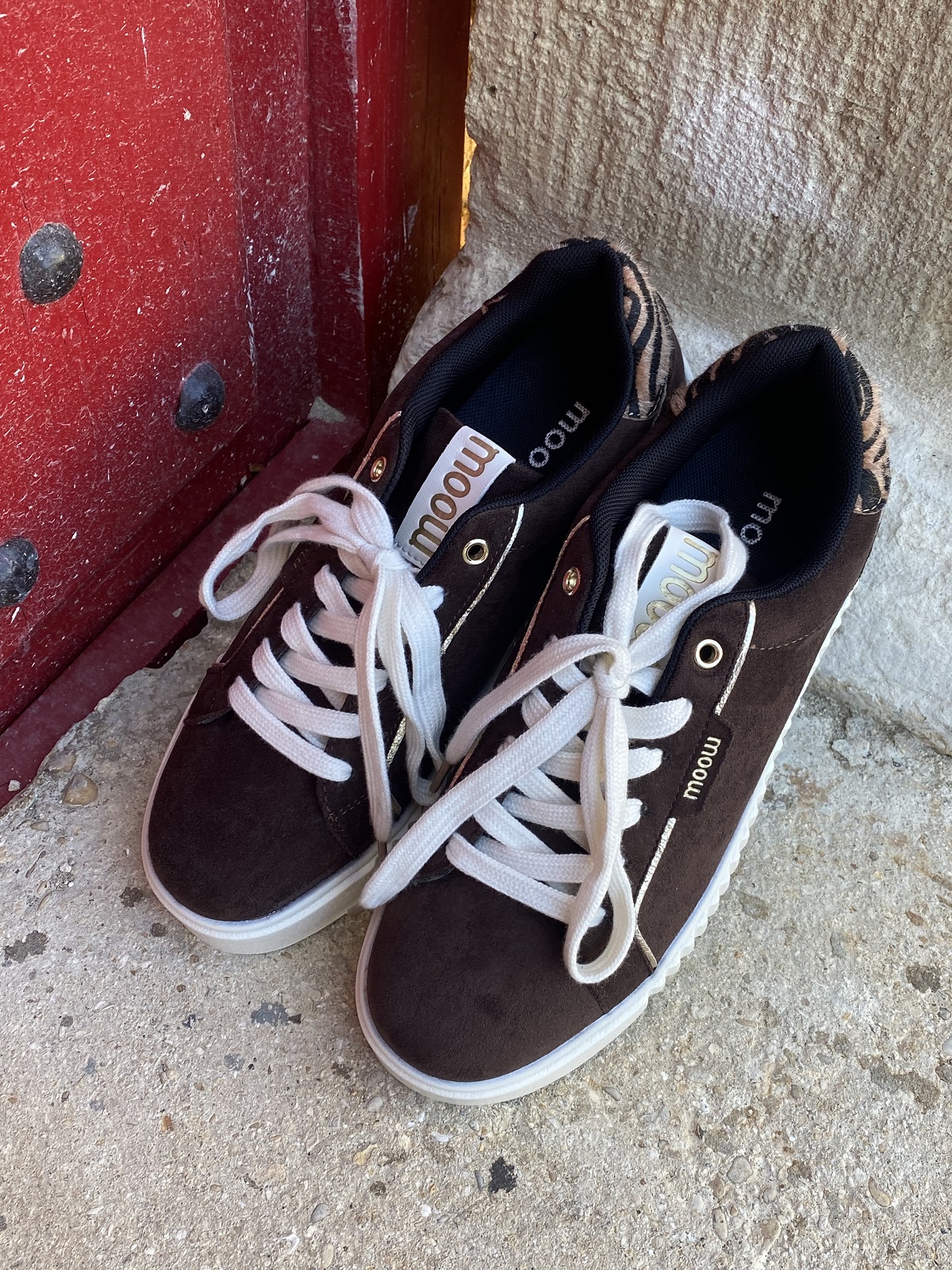 BASKETS VANESSA A LACETS CHOCOLAT - MOOW 7