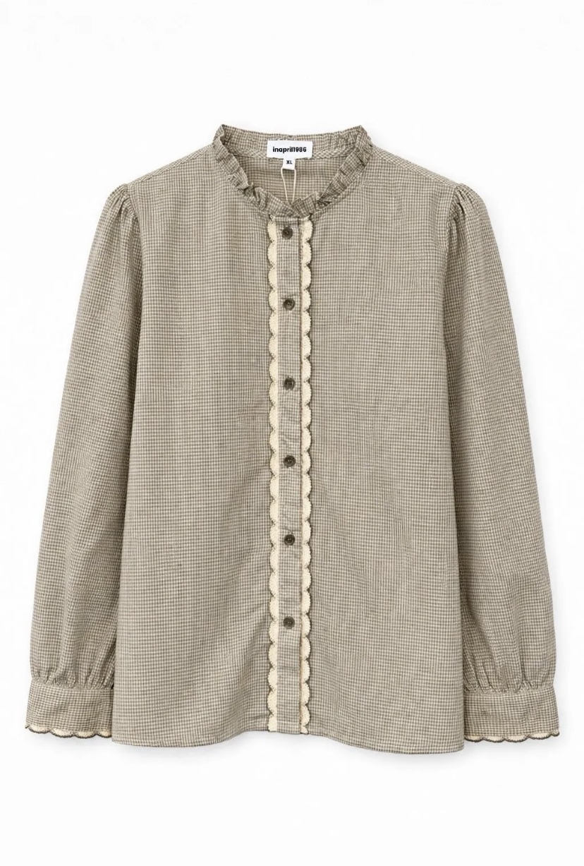 chemise-elegance-vichy-kaki-et-blanc-in-april-1986