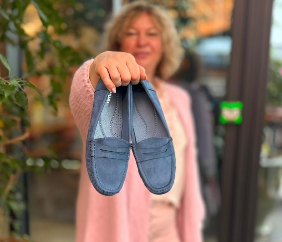 MOCASSINS CONFORT FEMME BLEU MOOW 5