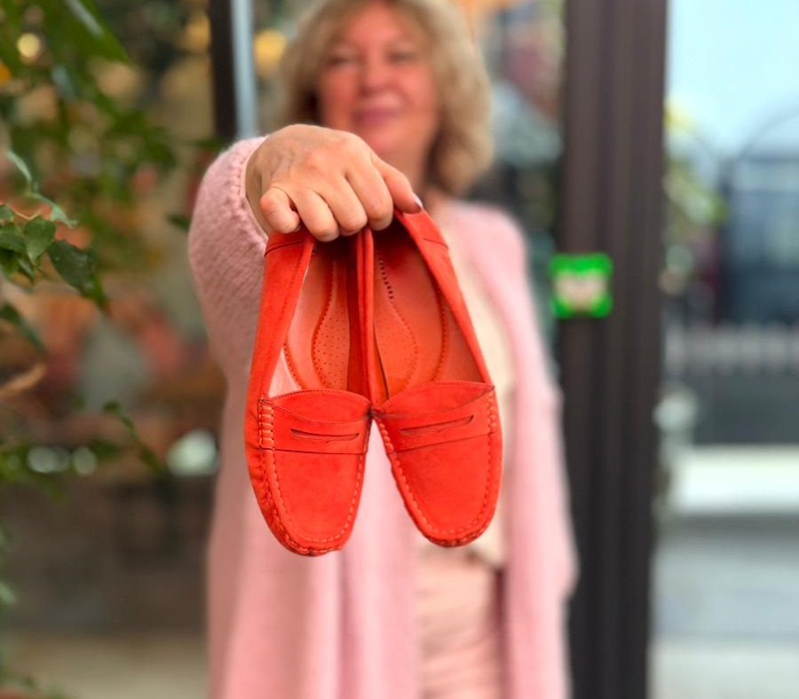 MOCASSINS CONFORT FEMME ORANGE MOOW 5