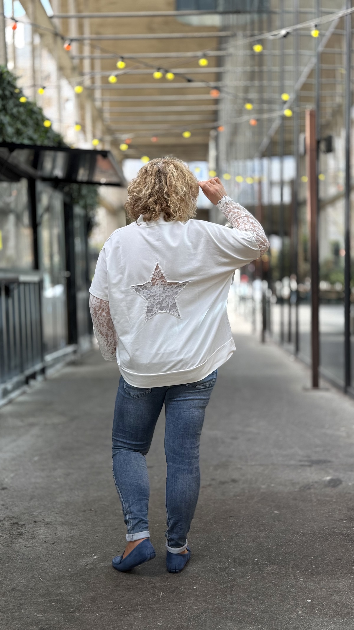 SWEAT T-SHIRT ETOILE DENTELLE BLANC APRIL VINTAGE 3