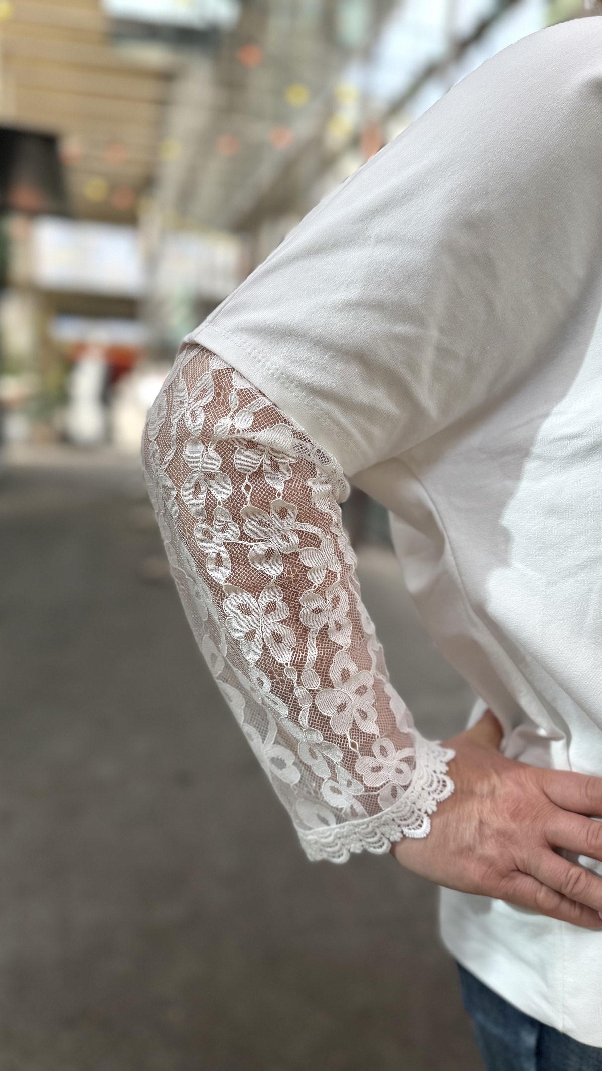 SWEAT T-SHIRT ETOILE DENTELLE BLANC APRIL VINTAGE 7