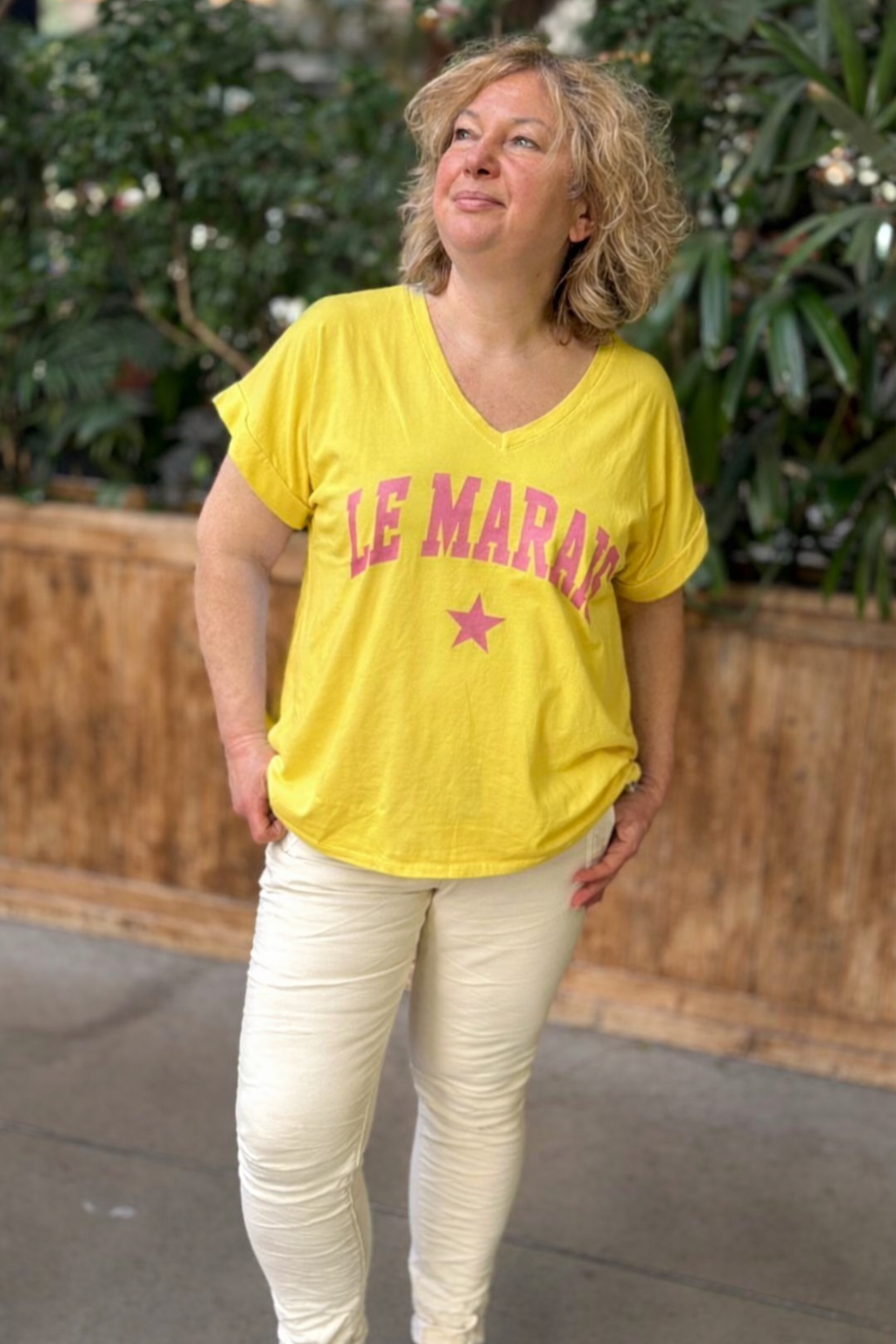 T-SHIRT LE MARAIS APRIL VINTAGE JAUNE 3