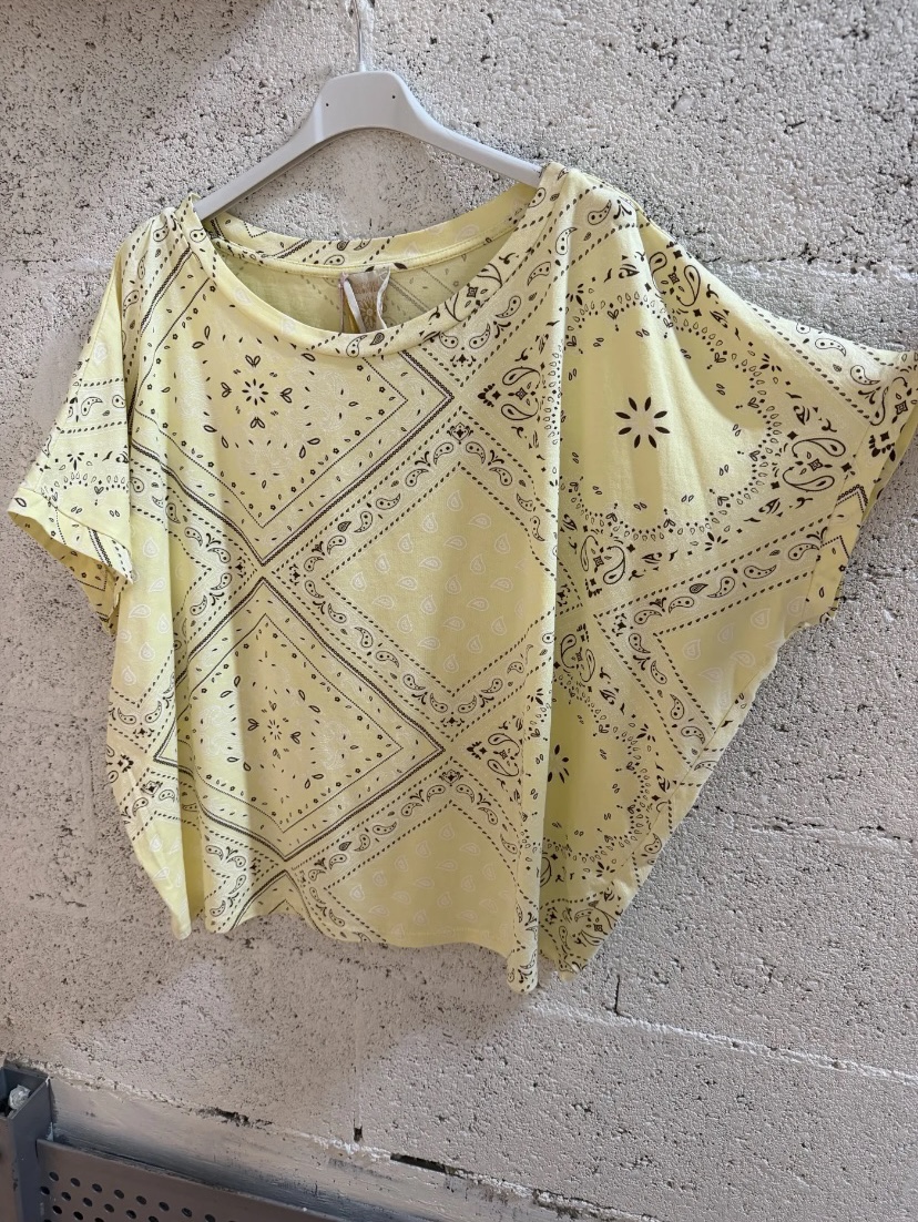 t-shirt-bandana-jaune-et-choco-april-vintage