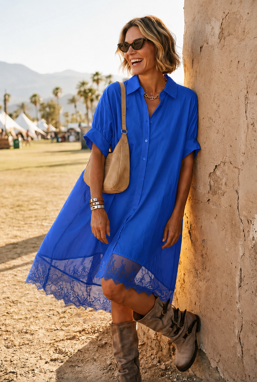robe-chemise-bleu-roi-april-vintage