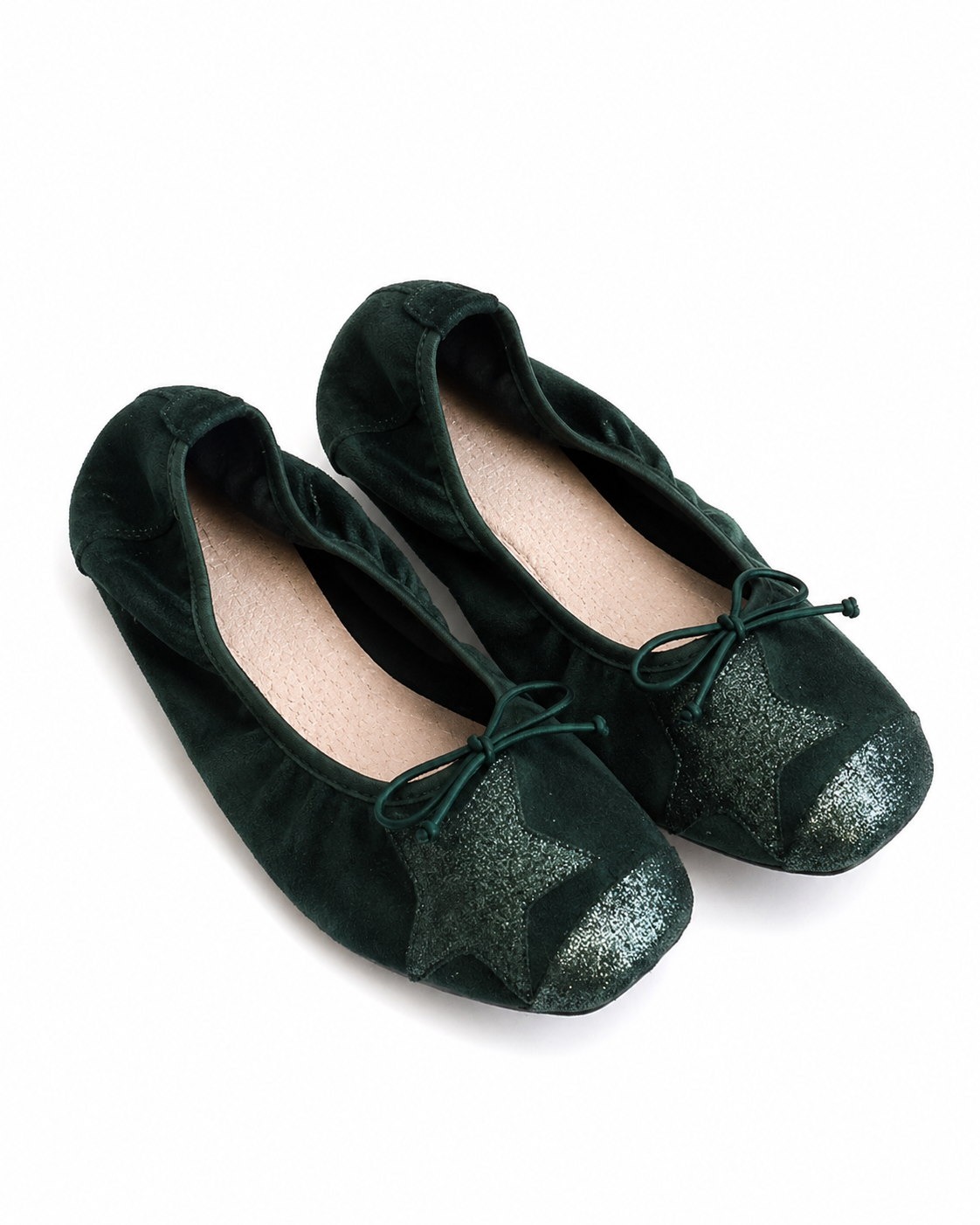 BALLERINES SOUPLES AVEC ETOILE VERT 5
