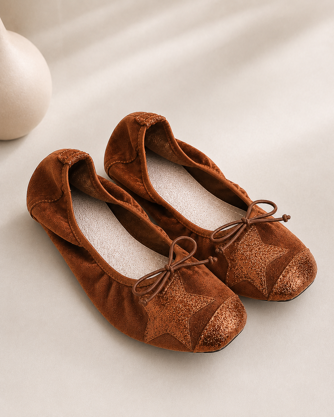 BALLERINES SOUPLES AVEC ETOILE CAMEL 7