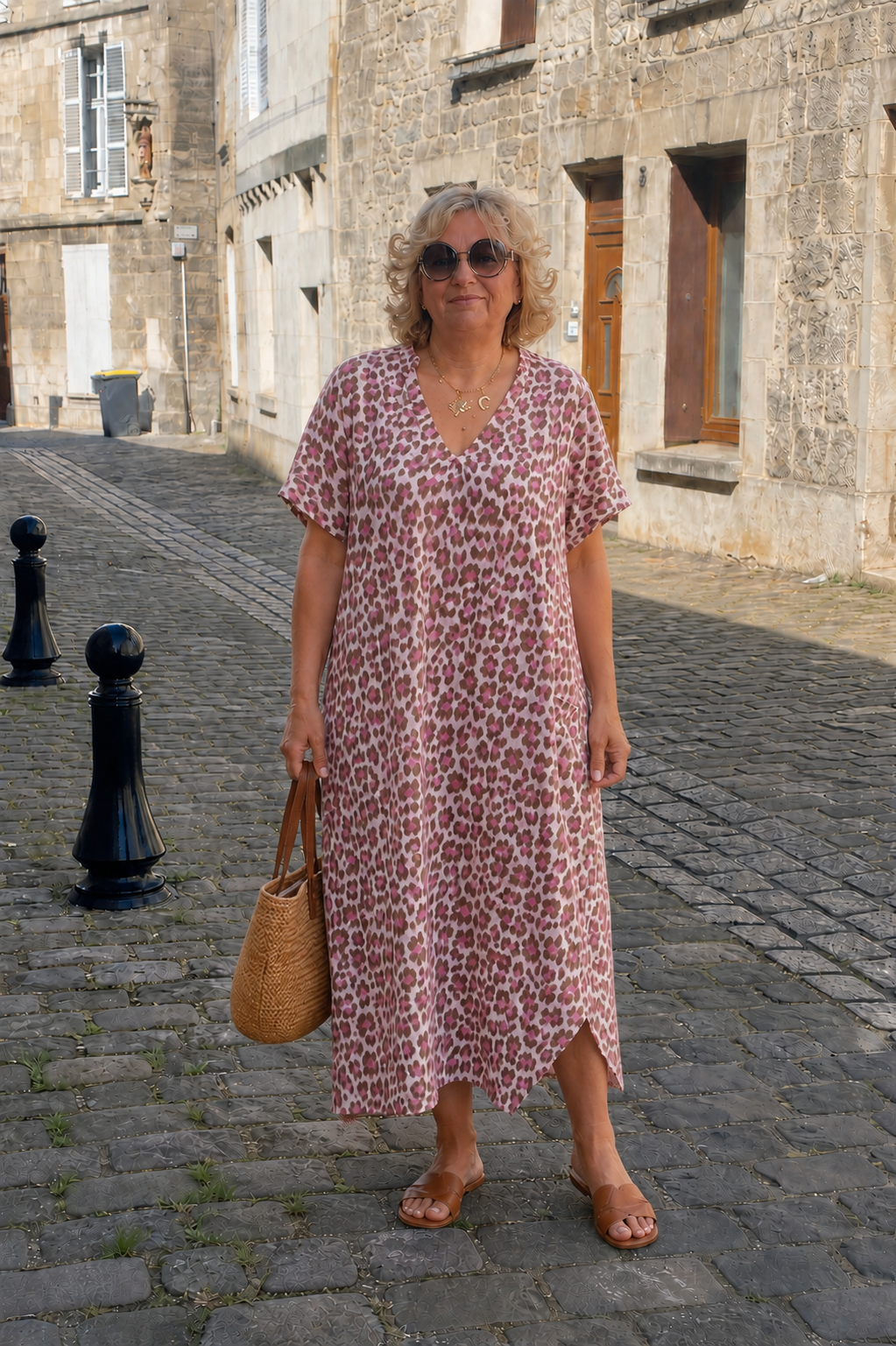 ROBE TSHIRT LEOPARD ROSE 2