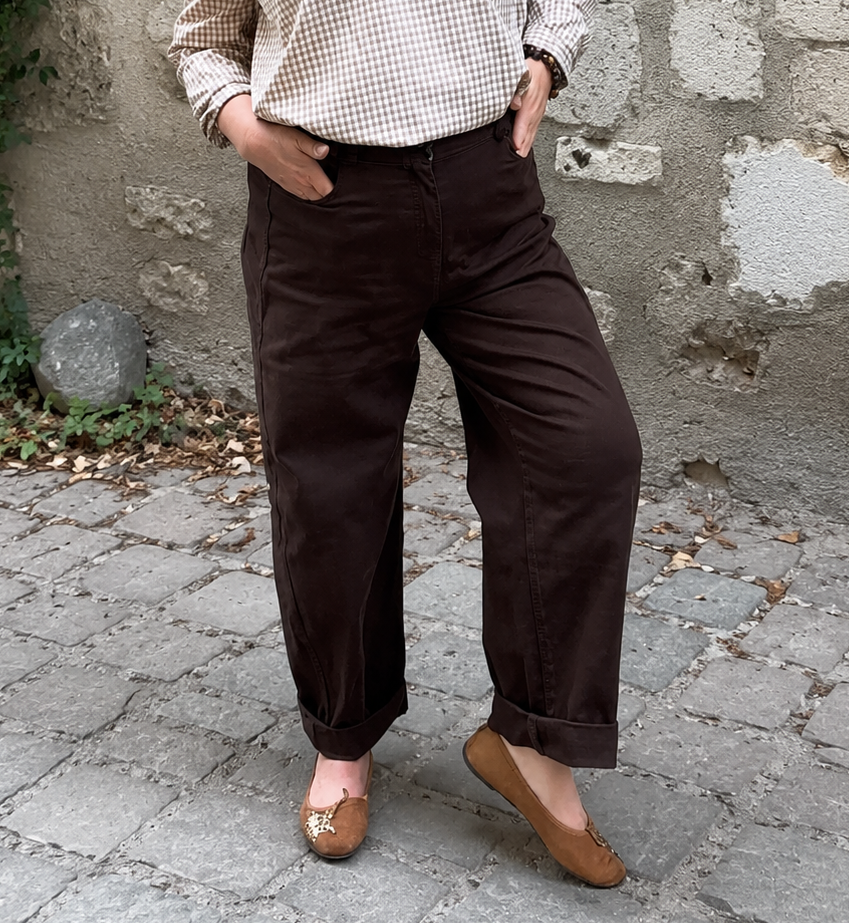 PANTALON BALLON DU 38 AU 48 CHOCOLAT 3