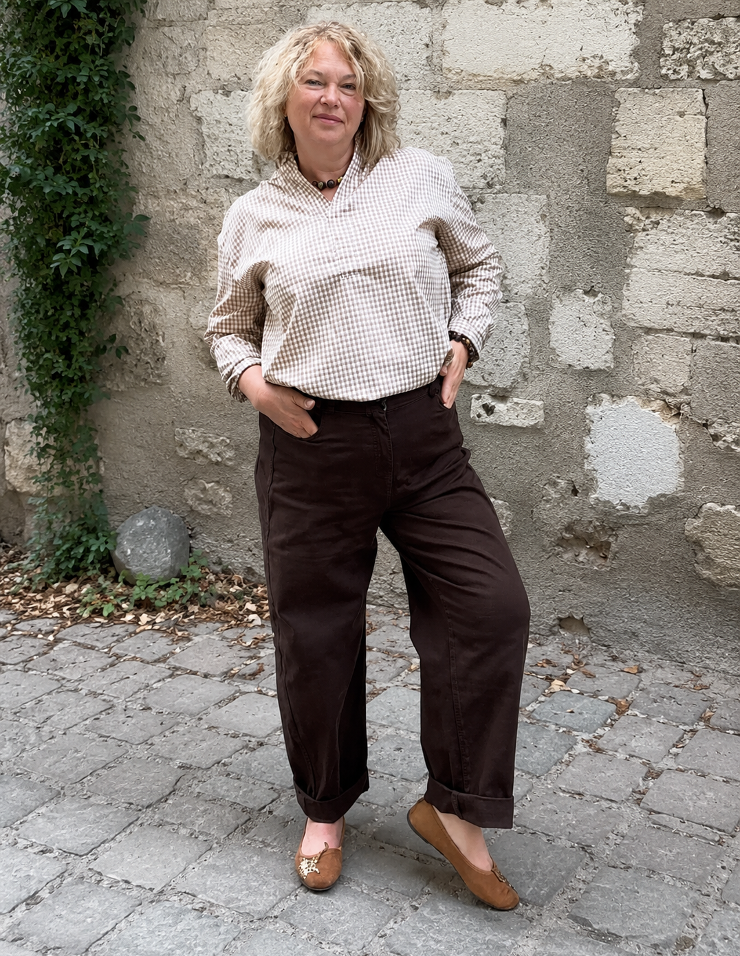 PANTALON BALLON DU 38 AU 48 CHOCOLAT 3