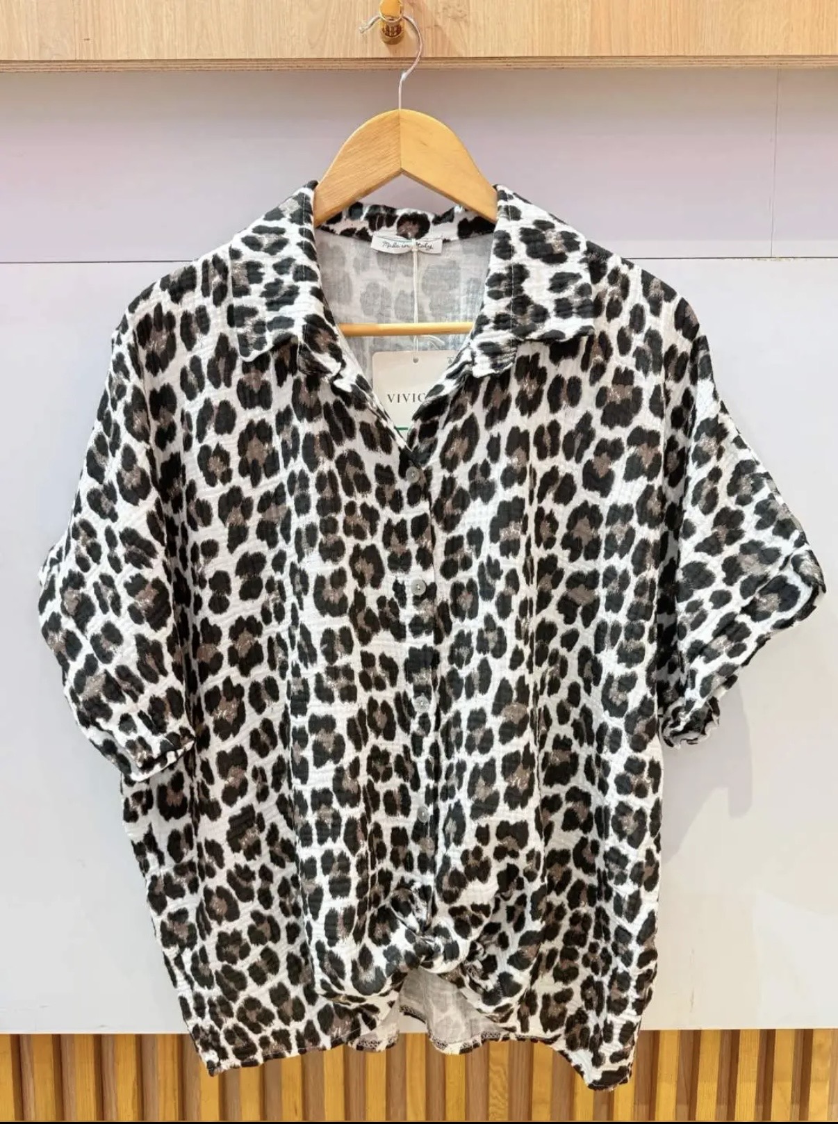 CHEMISE LEO GAZE DE COTTON GRANDE TAILLE