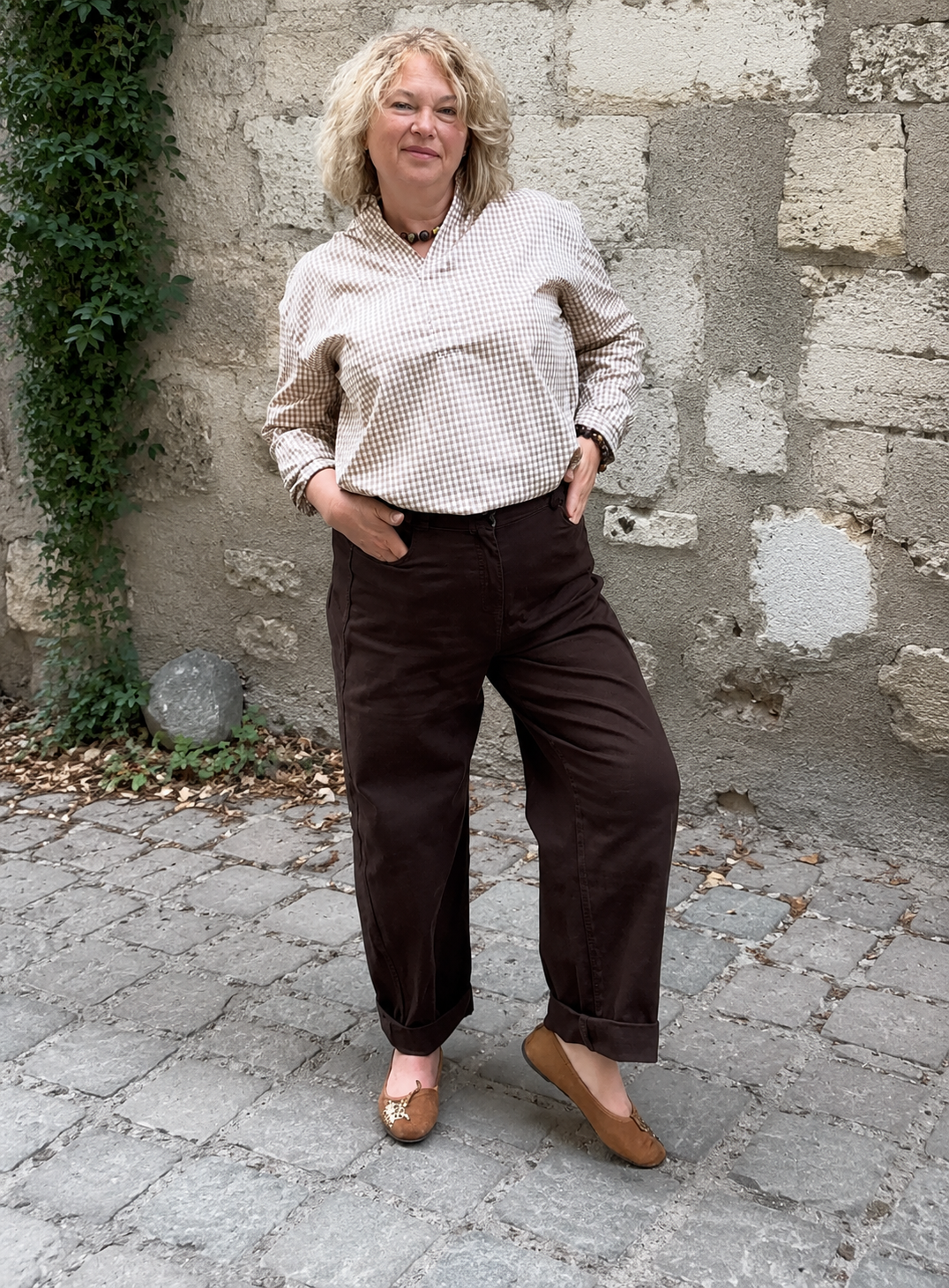 PANTALON BALLON DU 38 AU 48 CHOCOLAT 3