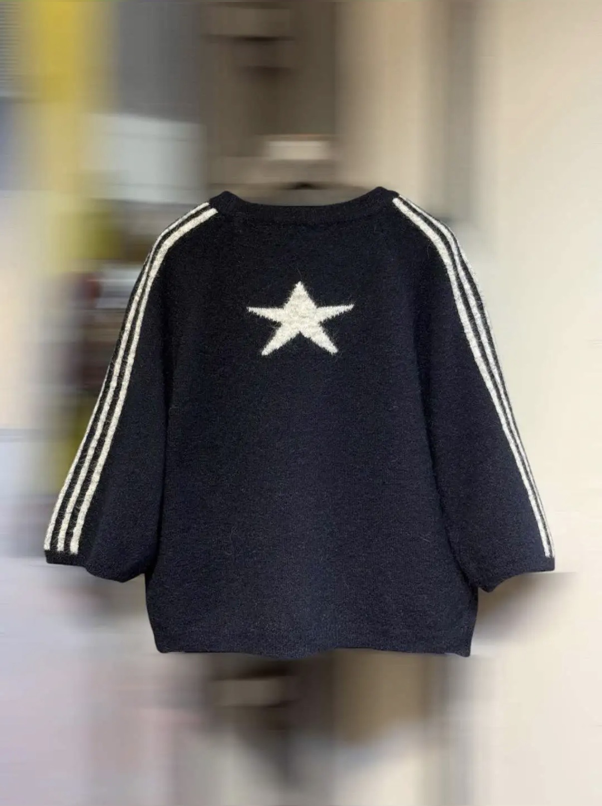 PULL ETOILE MARINE ET ECRU