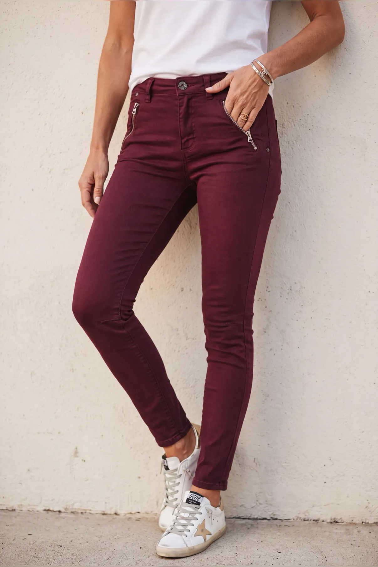 PANTALON 8126 MELLY AND CO BORDEAUX