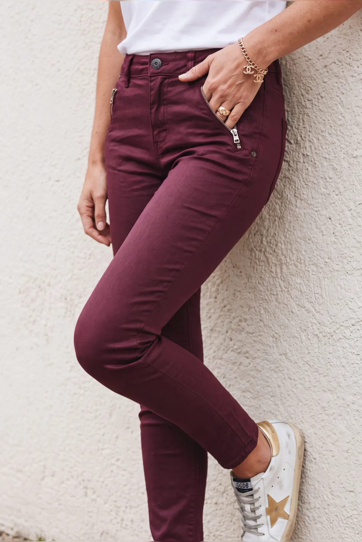 PANTALON 8126 MELLY AN CO BORDEAUX 1
