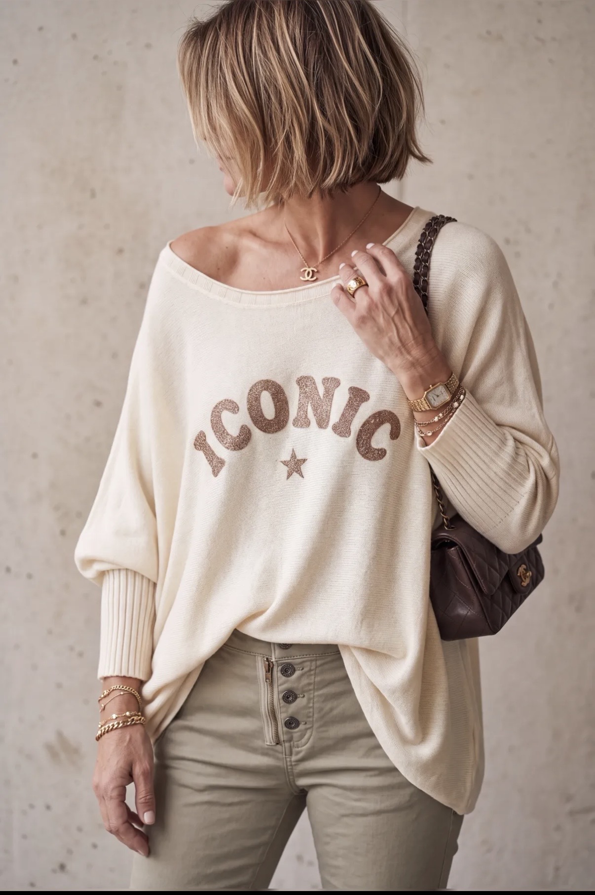 PULL OVERSIZE ICONIC CREME APRIL VINTAGE