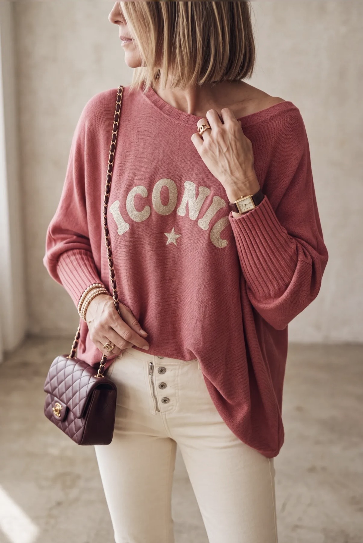 PULL OVERSIZE ICONIC ROSE APRIL VINTAGE