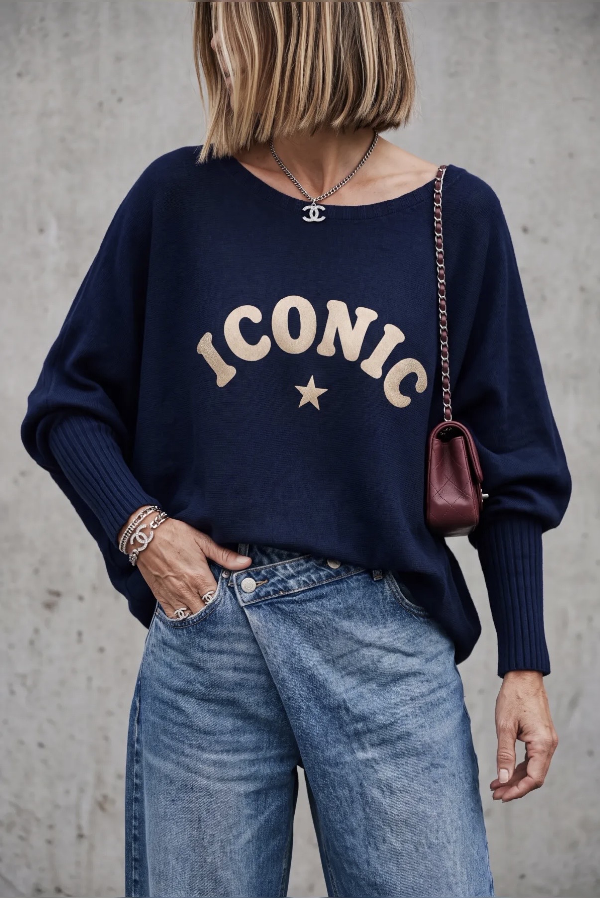 PULL OVERSIZE ICONIC MARINE APRIL VINTAGE