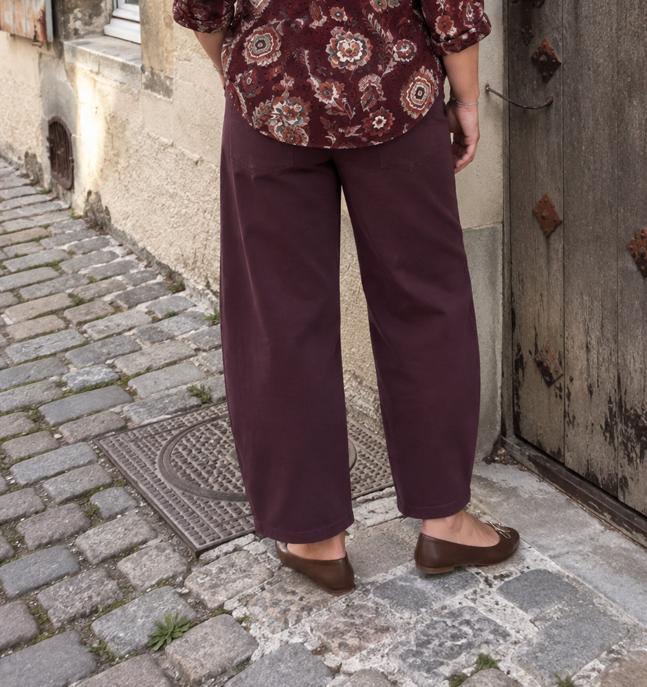 BLOUSE IMPRIME BOHEME GRANDE TAILLE BORDEAUX 1