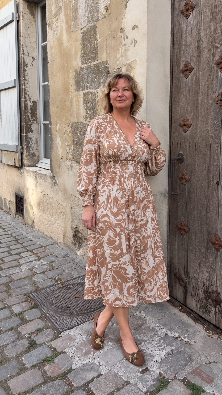 ROBE MAGIQUE IMPRIME CAMEL