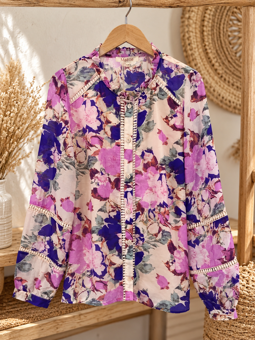 CHEMISE LILA ET VIOLET MAELLE