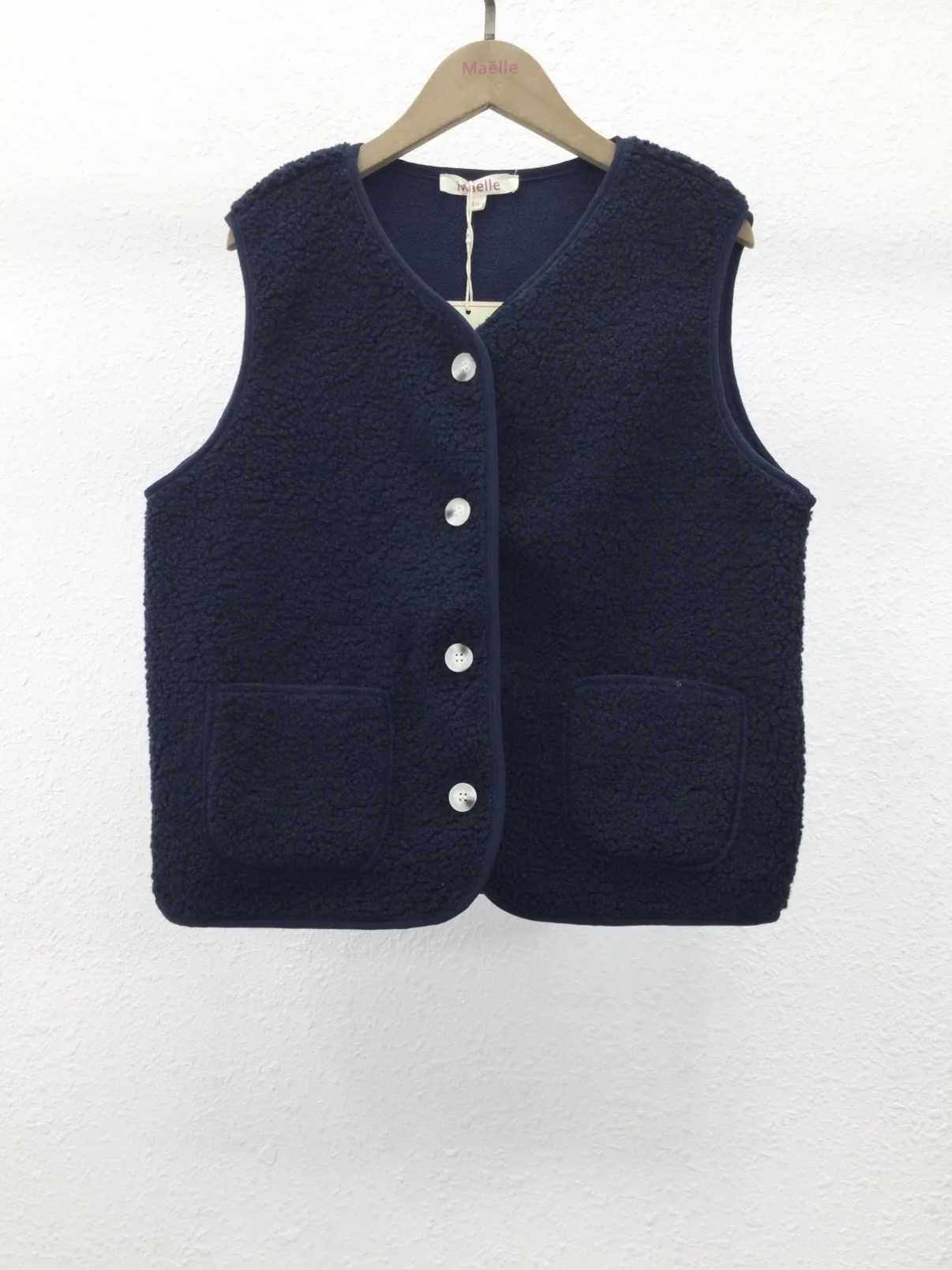 GILET MOUMOUTE SANS MANCHES GRANDE TAILLE MARINE