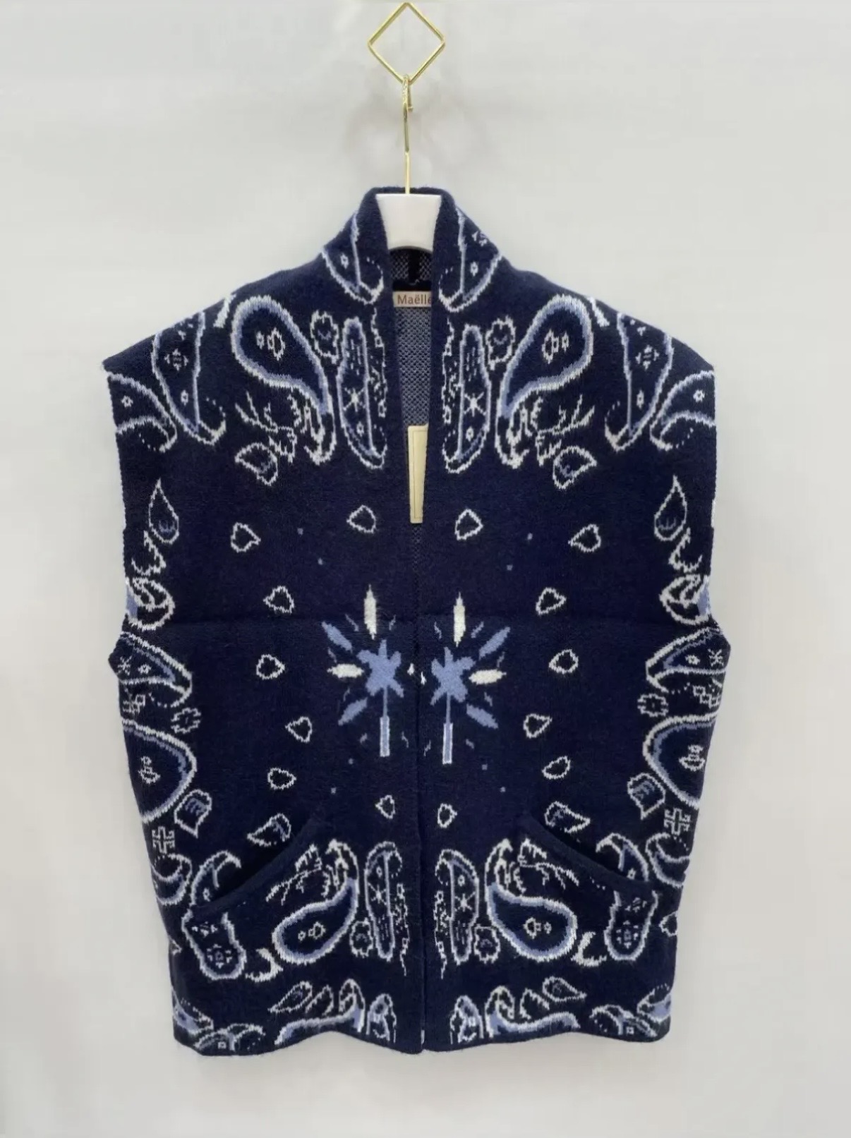 GILET BANDANA SANS MANCHE GRANDE TAILLE MARINE