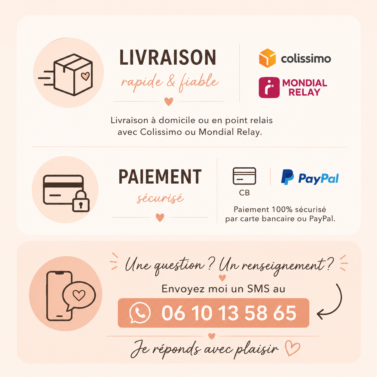 livraison et paiement caprices de charlotte