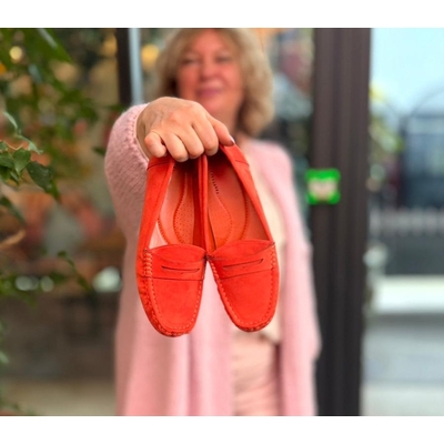 MOCASSINS CONFORT FEMME ORANGE MOOW 5