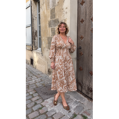 ROBE MAGIQUE IMPRIME CAMEL