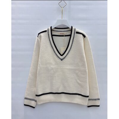 PULL BEIGE ET NOIR