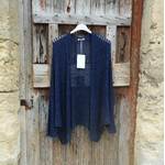 gillet crochet grande taille marine