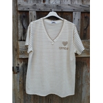 tshirt amour grande taille beige