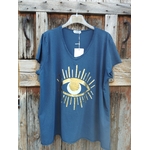 t-shirt oeil grande taille marine 1
