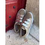 BASKETS VANESSA A SCRATCH TAUPE ET OR - MOOW 6