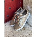 BASKETS VANESSA A SCRATCH TAUPE ET OR - MOOW 4