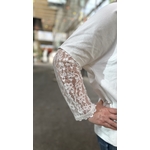 SWEAT T-SHIRT ETOILE DENTELLE BLANC APRIL VINTAGE 7