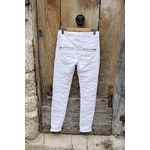 PANTALON 8123 ZIP ET BOUTONS MELLY AND CO BLANC 8