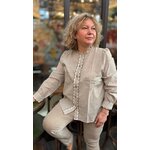 CHEMISE GRANDE TAILLE VICHY KAKI ET BEIGE IN APRIL 1986 4