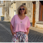 T-SHIRT OVERSIZE ETOILE ROSE 1