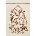 BLOUSE BEIGE ET CHOCOLAT GRANDE TAILLE CHRISTY1