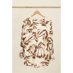 BLOUSE BEIGE ET CHOCOLAT GRANDE TAILLE CHRISTY2
