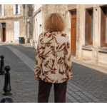 BLOUSE BEIGE ET CHOCOLAT GRANDE TAILLE CHRISTY9
