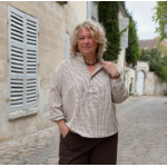 BLOUSE CARREAUX BEIGE ET VICHY GRANDE TAILLE 2