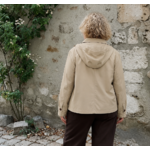 VESTE BEIGE A CAPUCHE GRANDE TAILLE 2