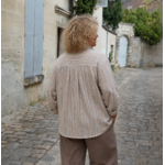 CHEMISE BEIGE ET TAUPE GRANDE TAILLE 2