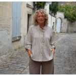 CHEMISE BEIGE ET TAUPE GRANDE TAILLE 1