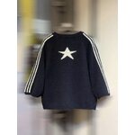 PULL ETOILE MARINE ET ECRU
